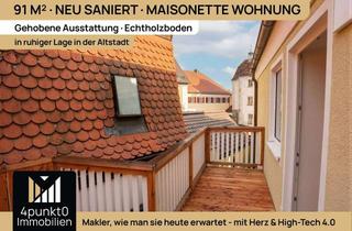 Hochwertig saniert: 3-Zimmer-Maisonette, ca. 91 m&sup2;, Balkon, Tageslichtbad, Eichenholzb&ouml;den in Monheim