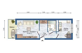 Gem&uuml;tliche 1-Zimmer-Wohnung im HP mit Balkon und Dusche in Thon