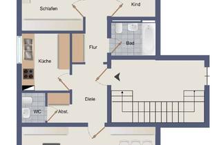 Ottobrunn: 3-Zimmer-Wohnung mit S&uuml;d-West-Loggia in ruhiger Wohnlage in Ottobrunn