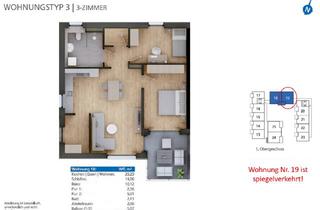 Helle 3-Zimmer-Wohnung (Neubau) mit Balkon im 1. OG in Landau an der Isar in Landau an der Isar