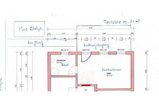 Attraktive und gepflegte 1-Zimmer-Souterrain-Wohnung mit Terrasse in Kirchhain