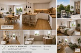 Erstbezug: 3-Zimmer-Neubau mit S&uuml;d-Loggia, Einbauk&uuml;che und Erdw&auml;rme [PROVISIONSFREI] in Maxhütte-Haidhof