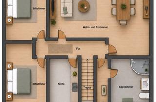 Gro&szlig;z&uuml;gige 3,5-Zimmer-Dachgeschosswohnung mit eigenem Garten, Einbauk&uuml;che &amp; Stellplatz in Enniger in Ennigerloh