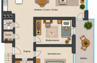 Helle 3-Zimmer-Wohnung mit gro&szlig;em Balkon &amp; Garage in Elsenfeld