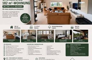 Gro&szlig;z&uuml;gige 182 m&sup2;‑Wohnung mit 2 Balkonen, 2 Stellpl&auml;tzen &amp; Gartennutzung in Porta Westfalica