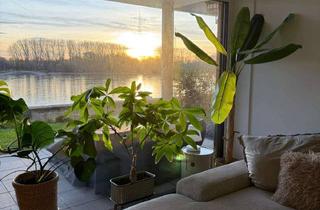 Luxus pur direkt am Rhein! Spektakul&auml;re Traumwohnung mit Wasserblick, Privatsph&auml;re &amp; Riesenterrasse in Wesseling