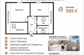 Erstbezug nach umfassender Renovierung &ndash; moderne 3-Zimmer-Dachgeschosswohnung in B&uuml;nde-D&uuml;nne in Bünde