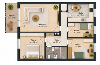 Modernisierte 4-Zimmer-Dachgeschosswohnung mit Balkon, Domblick &amp; TG-Stellplatz in Pulheim-Sinthern in Pulheim